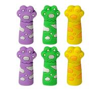 Lot de 6 beaux embouts de crayon, porte-extension de crayon en silicone, capuchons de crayon pour enfants et adultes, outils d'écriture, capuchons de gomme