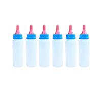 Lot de 6 biberons à bec étendu pour petits moutons, veaux, animaux de la ferme, cheval, bébé cheval