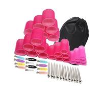 Lot de 6 bigoudis auto-adhésifs avec pince à cheveux en métal pour boucles et volumes naturels, utilisation à la maison et au bureau