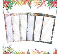 Lot de 6 Bloc Notes,Carnet de Notes,liste de courses magnetique frigo, cahier,avec à cocher,pour le bureau,la maison,l'école,9×21.5cm