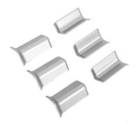 Lot de 6 blocs d'angle pour plinthe avec garnitures d'angle intérieures et extérieures conçues pour connecter et terminer les bords de la plinthe pour un look unifié de garniture murale (M argenté)
