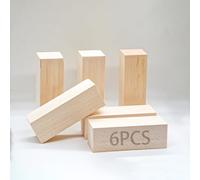 Lot de 6 blocs de bois de balsa - 150 x 50 x 50 mm - Pour bricolage, modélisme et décoration d'intérieur (150 x 50 x 50 mm)