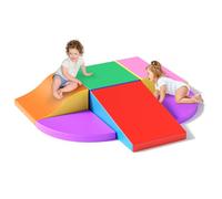 Lot de 6 Blocs de Construction en Mousse pour Enfants, Non Toxiques et sans Odeur avec Housse antidérapante, Blocs d'escalade d'intérieur et Paysage à gratter pour bébés et Tout-Petits