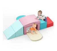 Lot de 6 blocs de construction en mousse souple non toxique pour bébé - Blocs de construction souples pour enfants de 1 à 3 ans