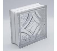 Lot de 6 blocs de construction en verre transparent Vesta - 19 x 19 x 8 cm
