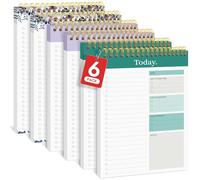Lot de 6 blocs de listes de choses à faire - Carnet de listes de choses à faire pour le travail avec 52 feuilles, planificateur quotidien non daté, parfait pour les tâches quotidiennes et la