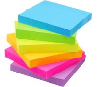 Lot De 6 Blocs De Notes Autocollantes De 7,6 X 7,6 Cm, 100 Feuilles Par Bloc.[X900]