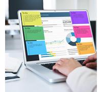 Lot De 6 Blocs De Notes Autocollantes Pour Liste De Choses À Faire, 300 Feuilles De Couleurs Autocollantes Pour Planification Quotidienne - Pour La Maison, Le Bureau, L'école - Fournitures D[X421]