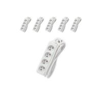 - Lot de 6 blocs multiprise 4x16A 3500W câble 5m - blanc