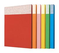Lot de 6 blocs-notes adhésifs arc-en-ciel lumineux pour la découpe de papier, les loisirs créatifs et les fournitures de papeterie pour l'école, le bureau et la maison