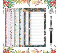 Lot de 6 blocs-notes magnétiques avec 1 porte-stylo magnétique, 50 feuilles/pièce, liste de courses magnétique pour réfrigérateur, liste de courses pour réfrigérateur, rangement, livres de cuisine - 9