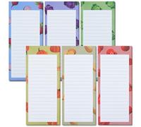 Lot de 6 blocs-notes magnétiques pour liste d'épicerie, liste de courses, liste de tâches, rappel, recette, sténo, bloc-notes magnétique pour liste d'épicerie, liste de courses, listes de tâches,