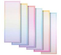 Lot de 6 Blocs-notes Magnétiques pour Réfrigérateur, Bloc de Liste de Courses Aimanté pour Frigo, 60 feuilles chacun, 8,9 x 23 cm