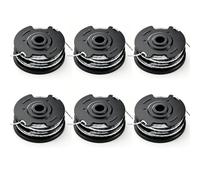 Lot de 6 bobines 29187 pour débroussailleuse Greenworks 40 V | Bobine de rechange double ligne 2,0 mm pour coupe-bordures Greenworks 40 V G40LT, 2101507 et pour débroussailleuse Bosch ART