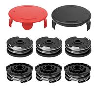 Lot de 6 bobines de Fil de Coupe 6 m de Rechange, Coupe Bordure Bobine, Bobine de Remplacement de Fil en Nylon pour Coupe-Bordures Bosch F016800351 Art 24, 27, 30 et Art 30-36 LI (6 m x Ø1,6 mm)