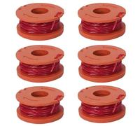Lot de 6 bobines de fil de débroussailleuse, Accessoires pour Coupe-Bordures, compatibles avec Worx 20 V, WA0004, pour débroussailleuses CGT183A, CGT18LA1, WG180, WG150, WG152, WG153, WG163, WA0010