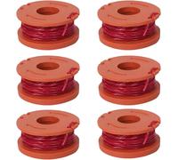 Lot de 6 bobines de fil de débroussailleuse,Accessoires pour Coupe-Bordures,compatibles avec Worx 20 V,WA0004,pour débroussailleuses CGT183A,CGT18LA1,WG180,WG150,WG152,WG153,WG163,WA0010