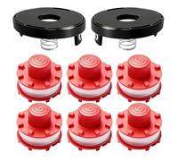 Lot de 6 bobines de fil de rechange 3405096 pour coupe-bordure, compatible avec les coupe-bordures Einhell GE-CT 36/30Li E SOLO, AGILLO 36/255 BL, AGILLO 18/200