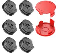Lot de 6 bobines de fil F016800351 compatibles avec Bosch, 6 bobines + 2 capuchons, 6 m de longueur Ø 1,6 mm avec couvercle de bobine, bobines de fil pour débroussailleuse Bosch ART 24 27 30 30-36 LI