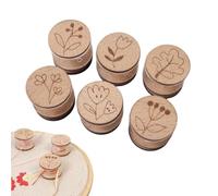 Lot de 6 bobines de fil magnétique pour fil dentaire, organiseur de fil réglable | Support d'enroulement de cordon pour point de, outil de gestion du fil dentaire portable pour projets de