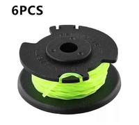 Lot de 6 bobines de fil pour tondeuse à gazon Ryobi RLT36B33/RY36LT33A-0 36 V, 1 capuchon de bobine,