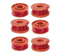 Lot de 6 bobines de fil WA0004 compatibles avec débroussailleuse Worx 20 V WG151, WG163E.1, WG163E.2, WG163E.3, WG163E.6, WG163E.9