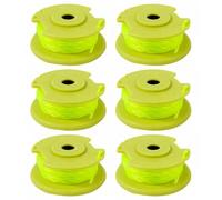 Lot de 6 bobines de tondeuse à gazon RYOBI Lithiumion Installation facile Bobine et capuchon de couvercle Kit de ligne en nylon pour tondeuse à gazon Ryobi 18 V/24 V/40 V sans fil