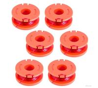 Lot de 6 bobines WA0010 pour débroussailleuse Worx WG163 WG175 WG180 pré-enroulées pour corde Worx Weed Eater, bobines WA0004, compatibles avec les recharges de débroussailleuse Worx WG163 WG175 WG180