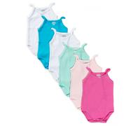 Lot de 6 bodies bébé épaules étroites - 6 mois