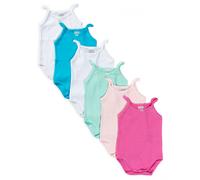 Lot de 6 bodies bébé épaules étroites - 6 mois