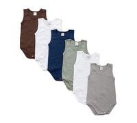 Lot de 6 bodies bébé épaules larges - 9 mois