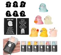 Lot de 6 boîtes à aveugles phosphorescentes d'Halloween - Mini figurines de fantôme lumineuses à collectionner - Figurines de fantômes d'Halloween en résine aléatoires - Joli sac aveugle - Jouets de