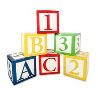 Lot de 6 boîtes à ballons avec lettres ABC et chiffres 123 : boîtes de rentrée des classes, petites boîtes en papier, décoration de rentrée scolaire, boîtes cadeaux pour la rentrée scolaire (25 x 25 x