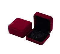 Lot de 6 boîtes à bijoux portables for ranger vos cadeaux, bracelets et, plusieurs couleurs pour Ranger les Boucles d'oreilles(Dark Red)