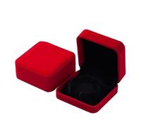 Lot de 6 boîtes à bijoux portables for ranger vos cadeaux, bracelets et, plusieurs couleurs pour Ranger les Boucles d'oreilles(Red)