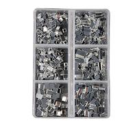 Lot de 6 boîtes à grilles avec strass à dos plat et petits diamants ronds pour accessoires de nail art