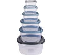 Lot de 6 boîtes à provisions - avec couvercle - de 225ml à 3200ml