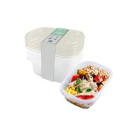 Lot de 6 boîtes de conservation des aliments avec couvercles - Sans BPA, 700 ml, anti-fuite, réutilisable, empilable, robuste | Passe au congélateur, au micro-ondes et au lave-vaisselle | Idéal pour