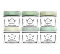 Lot de 6 boîtes de conservation pour nourriture pour bébé - Anti-fuite - Passe au micro-ondes - Récipient de rangement pour nourriture pour bébé - Bocaux à boules (Sage)