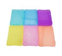 Lot de 6 boîtes de rangement pour photos de 12,7 x 17,8 cm, en plastique transparent avec couvercles hermétiques, organiseurs sans acide pour fournitures de scrapbooking et souvenirs, couleurs