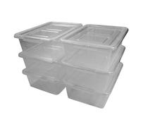 FACILITYS Lot de 6 boîtes en plastique 10L - Rangement pratique et empilable
