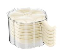 Lot de 6 bols à sauce pour sauce, condiment, collation, sushis, dessert - Petits bols de service en polypropylène rose et blanc, empilables et incassables (blanc)