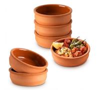 Lot de 6 bols à tapas en argile - 250 ml - Résistant au feu - Bol à dessert traditionnel en argile - Pour sauce, snacks, tapas