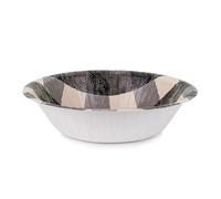 Lot de 6 bols en carton profonds à carreaux - 17 x 4,5 cm - Noir crème - Assiettes de fête jetables sans plastique - Pour fête d'anniversaire, barbecue, barbecue - Décoration de table