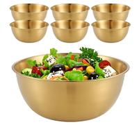 Lot de 6 bols mélangeurs en acier inoxydable - Diamètre : 17 cm - En acier inoxydable - Empilables - Avec marques de mesure - Bol de service pour céréales - Bol à sauce - Bol à snack - Passe au