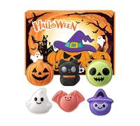 Lot de 6 bombes de bain d'Halloween colorées avec surprises