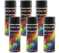 Lot de 6 bombes de peinture haute température - noir - Motip G