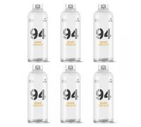 Lot De 6 Bombes De Peinture Mtn 94 - Argent