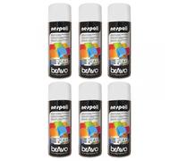 Lot De 6 Bombes De Peinture Professionnelle Nespoli - Blanc Neige Brillant