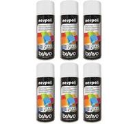 Lot de 6 bombes de peinture professionnelle Nespoli - blanc neige brillant Blanc G